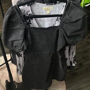 H&M Black Puff Sleeve Dress